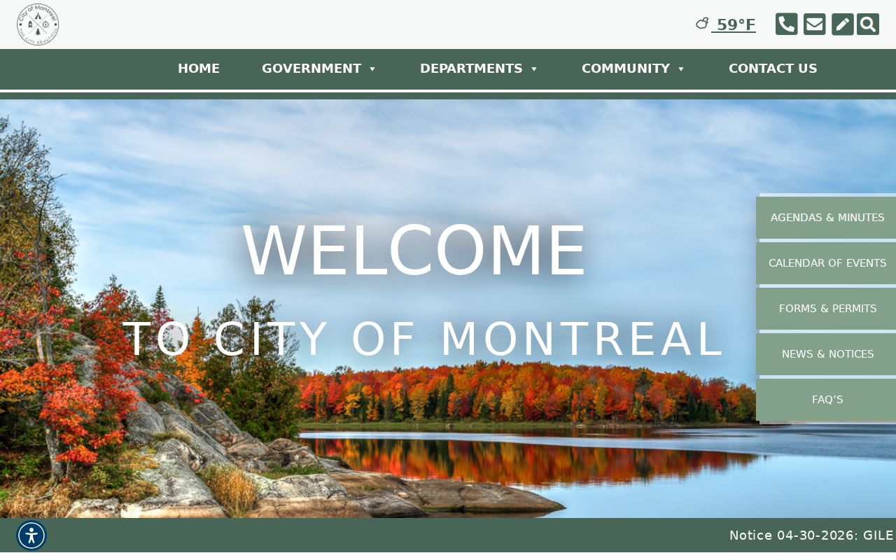 Montreal city website for local court docket routing
