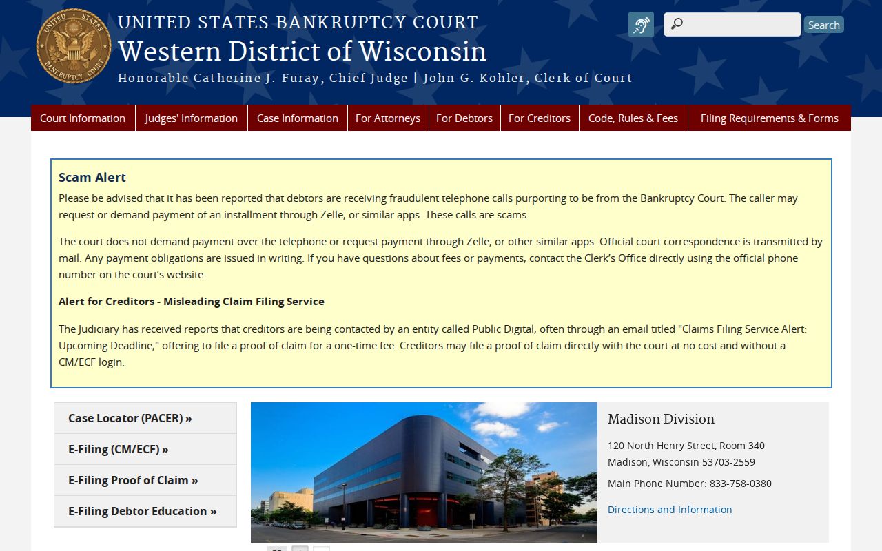 Federal bankruptcy record route outside Iron County court records